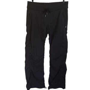 Lululemon Black Dance Studio Pants Size 12 Tall Full Length Adjustable GUC